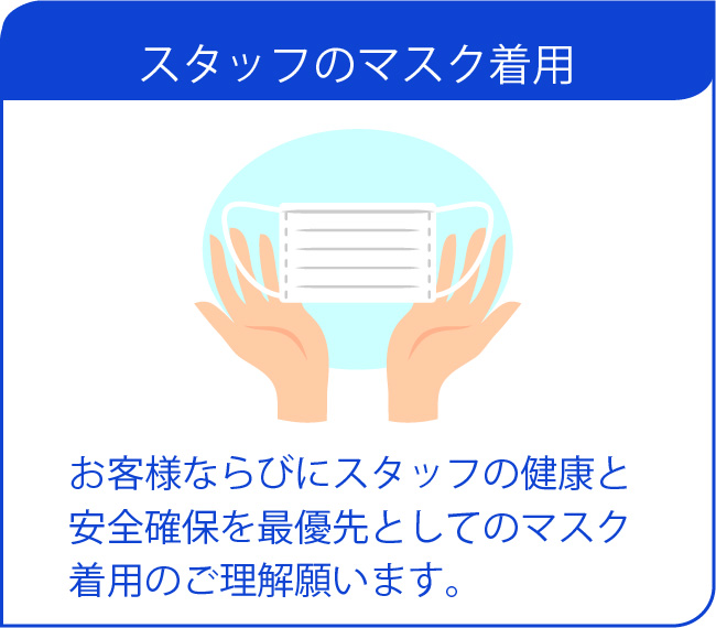 スタッフのマスク着用